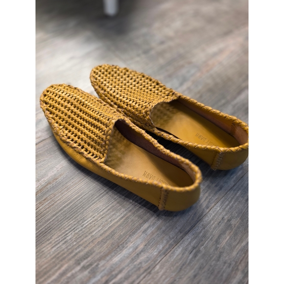 Christy Dawn Shoes - Men's Woven Loafers in Mustard Yellow
